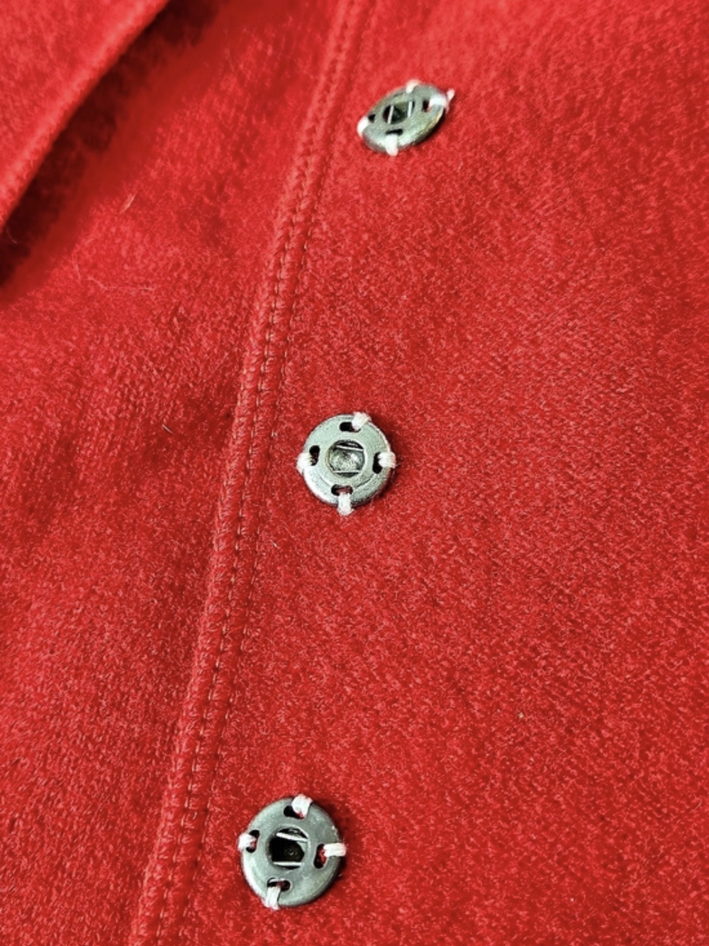 Lauren Hansen Red 100% Wool Cardigan Jacket M Cottagecorei - Picture 6 of 10